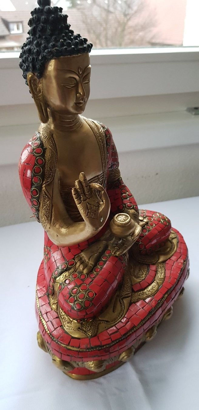 Sculture & Statue: Buddha Bronze mit Korallensteinen belegt – Usato da Dällikon venduto da Toyfan 2