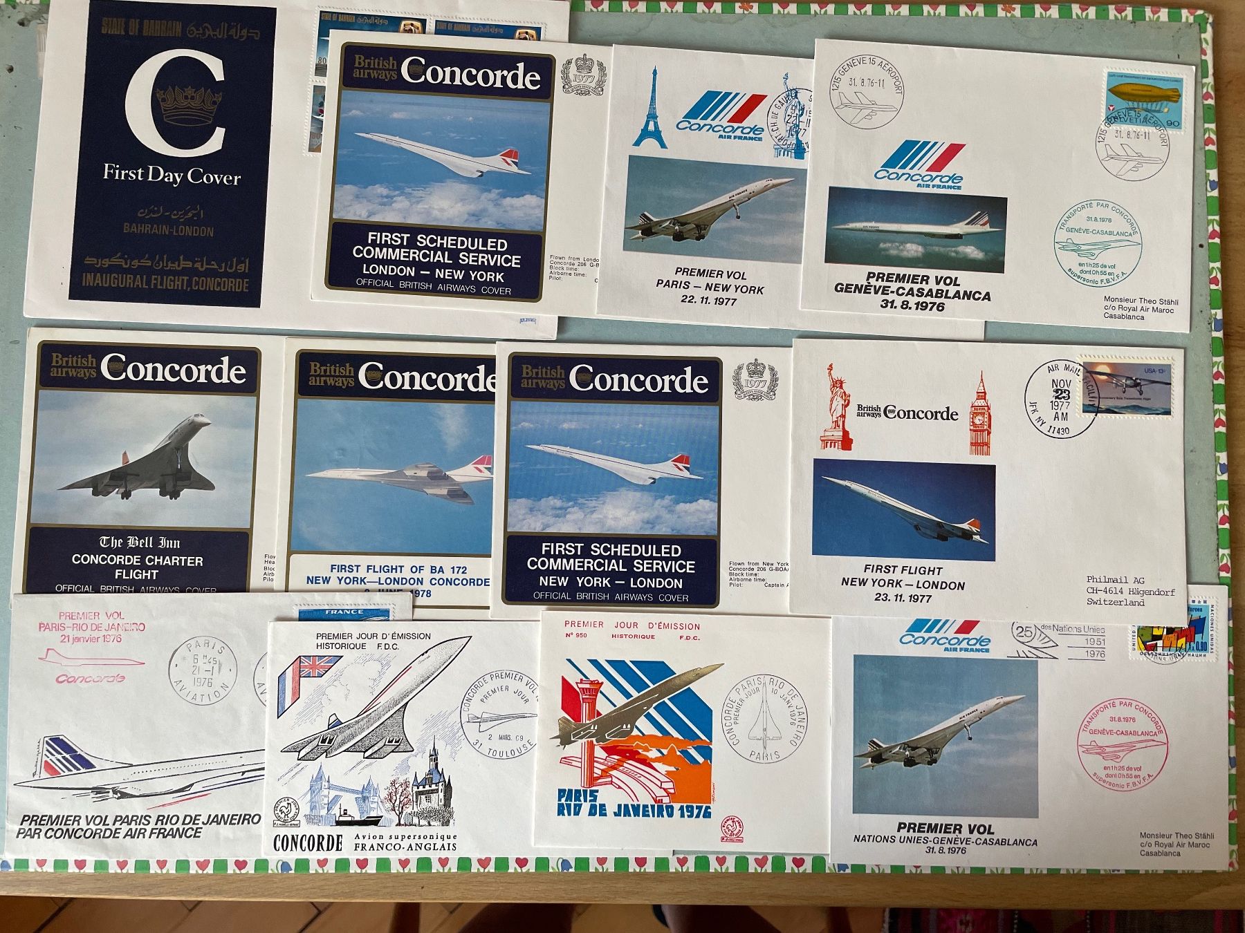 Tutti i francobolli: 26 Concorde Erstflug Belege – Usato da Zürich venduto da stzepp