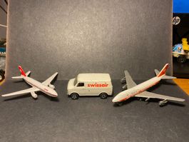 swissair Flugzeuge und Lieferwagen Playart