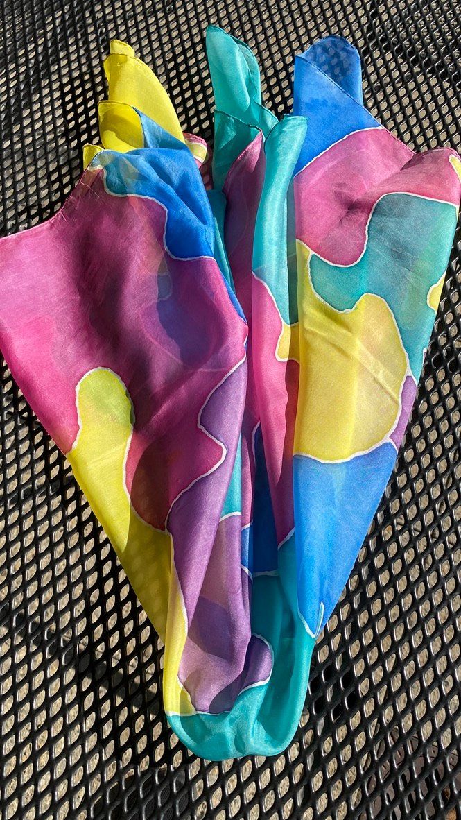 Foulard & Sciarpe: farbenfrohe Seidentücher, handgemacht, neu – Nuovo (secondo la descrizione) da Wettswil venduto da Susannecarla 9