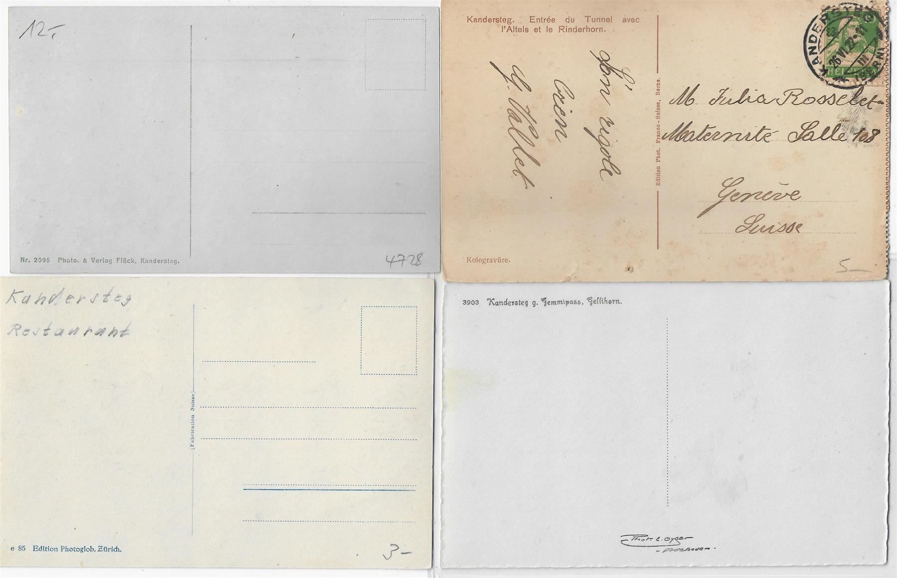 Cartes postales: 4 AK Kandersteg – D'occasion à Ettingen par Kartenplanet 1