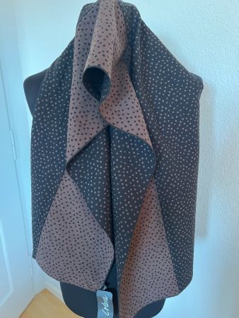 Colora Schal, Schwarz/Braun, NEU