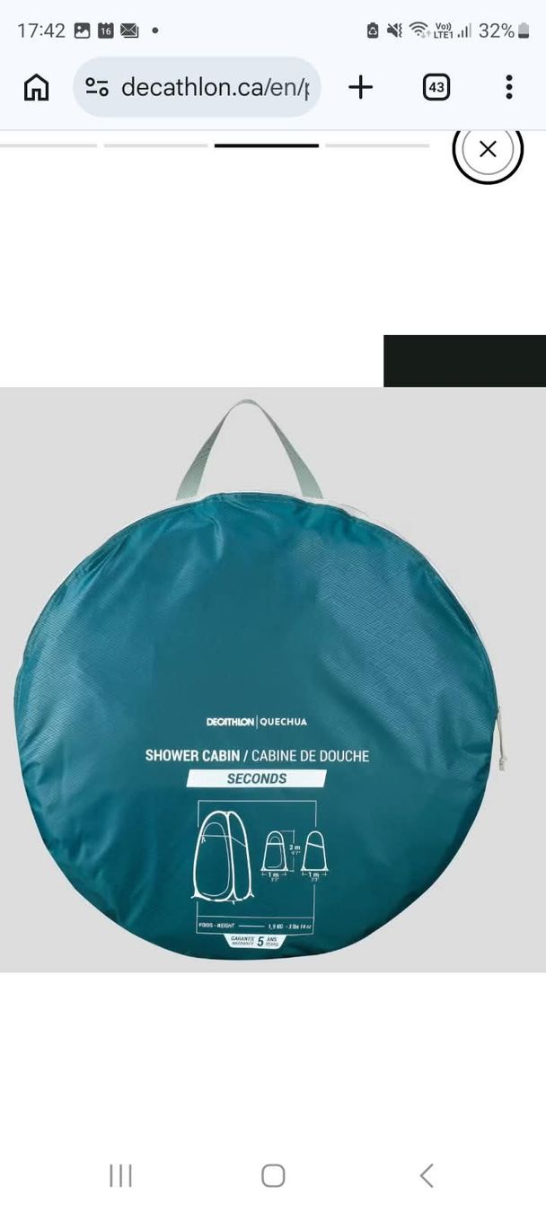 Decathlon Tende : Duschzelt (1 x gebraucht) – Usato da Känerkinden venduto da Mirj84