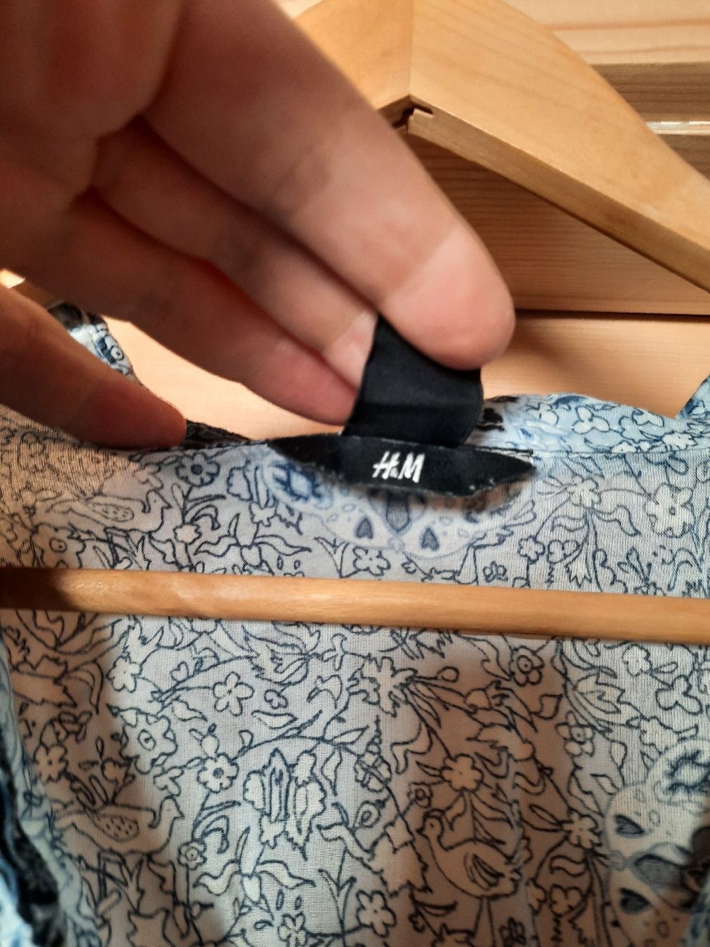 H&M Camicette: Blau gemustert Bluse - Grösse 36 – Usato da Unterterzen venduto da elebo 3