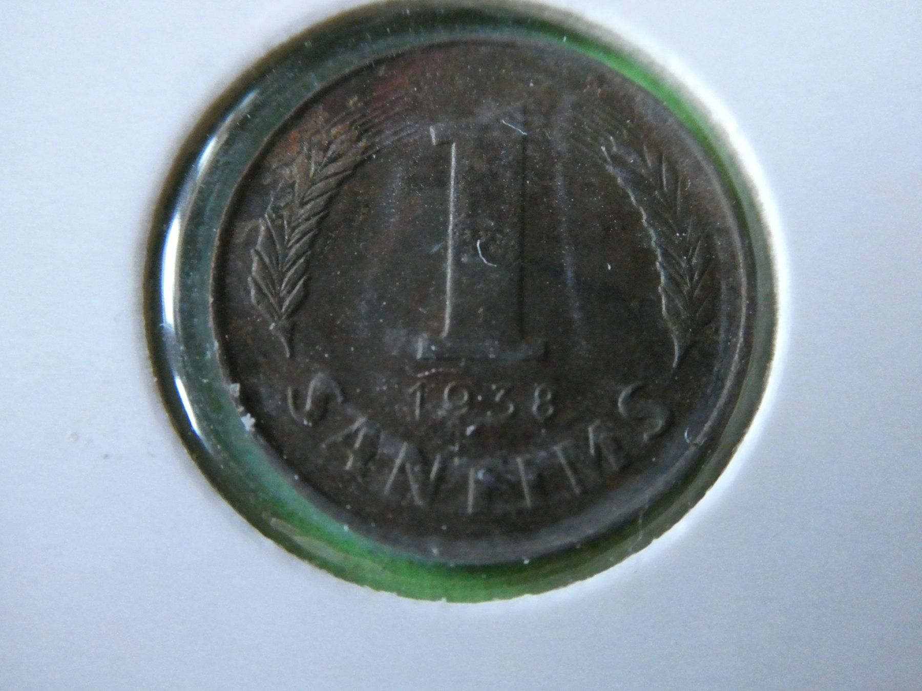 Tutti le monete: Lettland 1938,  1 Santim – Usato da Hinterforst venduto da Rohusri 1