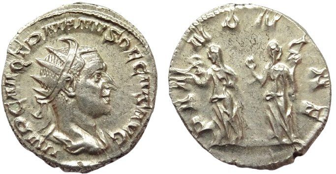 Alle Münzen: TRAJAN DECIUS AR Antoninianus (250 AD). Pannoniae – Gebraucht aus La Sarraz von classicworldcoins