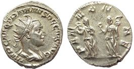 TRAJAN DECIUS AR Antoninianus (250 AD). Pannoniae