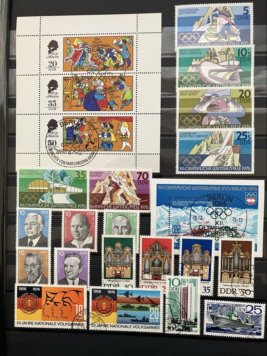 Alle Briefmarken: Deutschland DDR gest/postfr 6s 1974-77 – Gebraucht aus Cham von Diablo1232 2