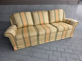 Vintage Textil Polstergruppe Sofa Sitz Fernseh Couch