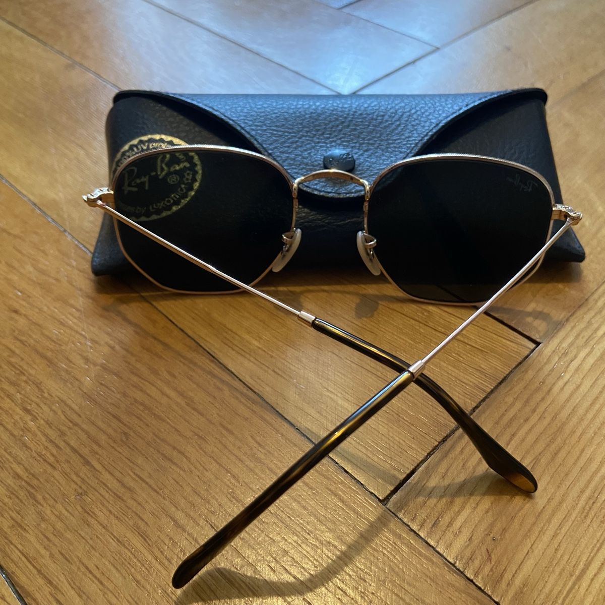 Ray-Ban Occhiali & Lenti: Ray-Ban Hexagonal Sonnenbrille Gold – Nuovo (secondo la descrizione) da Bern venduto da Chunny 1