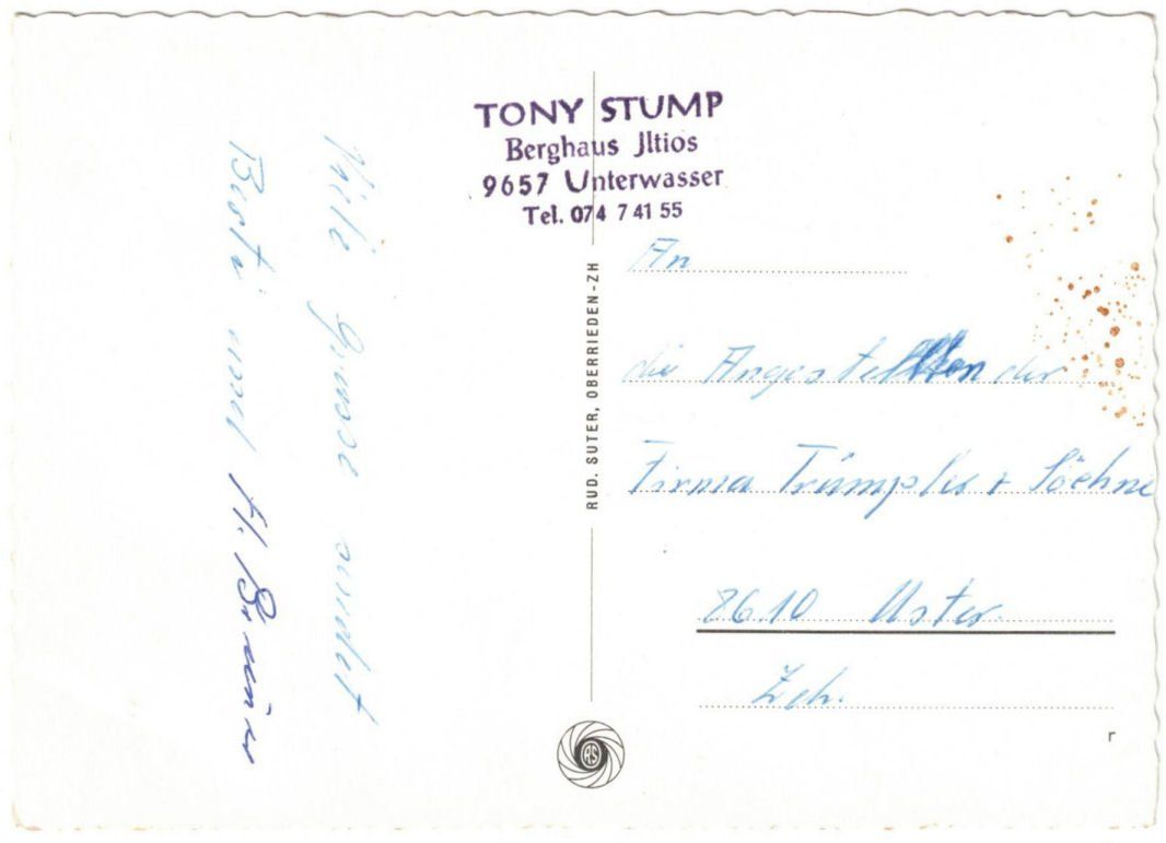 Cartoline postali: Unterwasser - Standseilbahn Iltios – Usato da Binningen venduto da Mountainrider 1