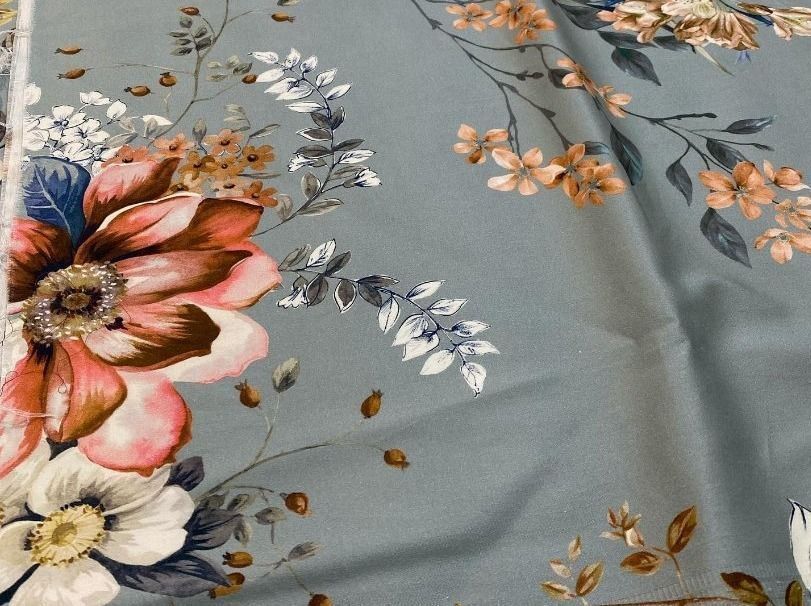 Tessuti: Baumwolle Elastan Panel 1.44x1.5m Fiori in rosa – Nuovo (secondo la descrizione) da Lufingen venduto da Voyager7 3