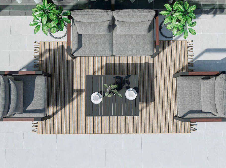 Tischset: Gartenlounge Noa, 4 Teilig mit Aluminiumgestell Anthrazit – Gebraucht aus Möhlin von MichaBS85 2