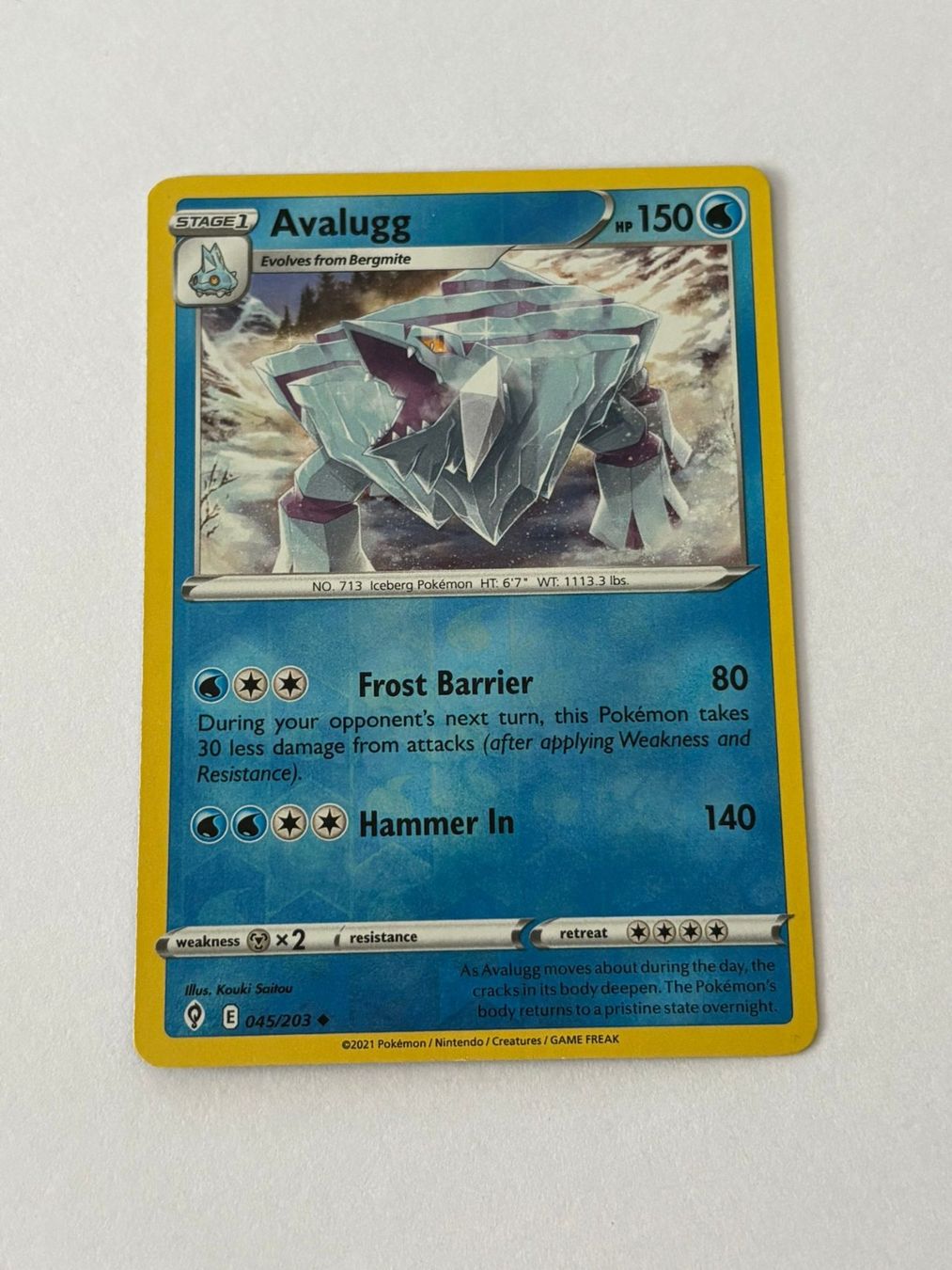 Pokémon Carte collezionabili: Avalugg 045/203 – Usato da Herisau venduto da Seyashop_2
