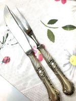 Tranchierbesteck Original Jugendstil Silber 800 um 1900 TOP