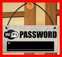 Holzschild WIFI WLAN Passwort Öffentlich Restaurant Bar