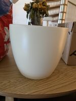 Blumentopf Keramik weiss H20cm D19cm gebraucht