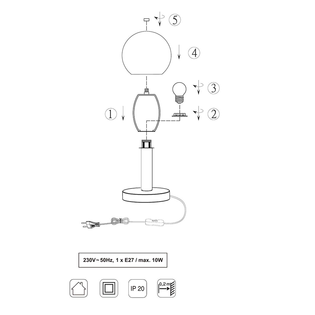 Lampade: Tischleuchte, Pilzform, 29 cm Höhe, IP20 – Nuovo (secondo la descrizione) da Kreuzlingen venduto da Smart-Light 3