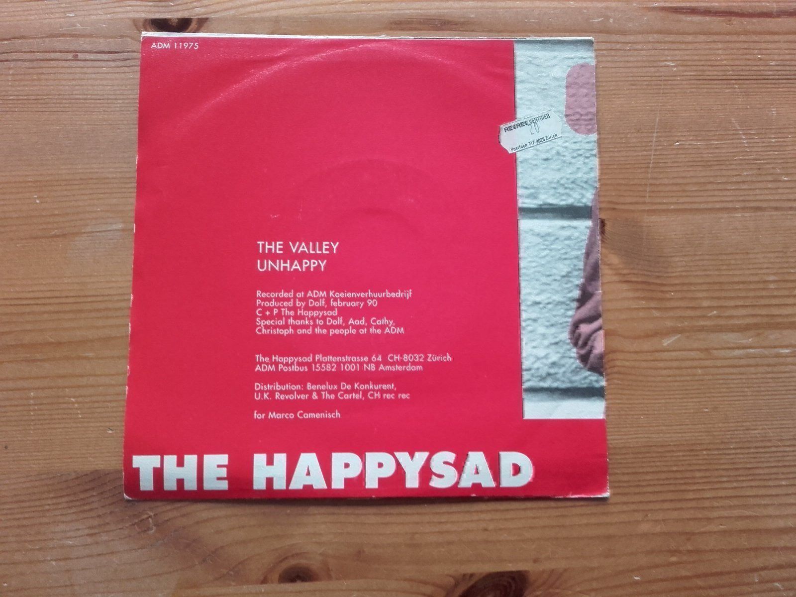 Dischi in vinile: The Happysad "Unhappy" CH-Single 1990 – Usato da Sempach venduto da Allmusic 1