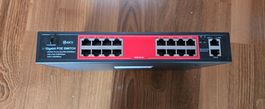 Switch réseau PoE 16 ports LAN 10/100/1000Mbp...