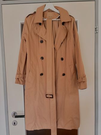 AMISU Trenchcoat Damen Gr. 38 Beige leichte Frühlingsjacke