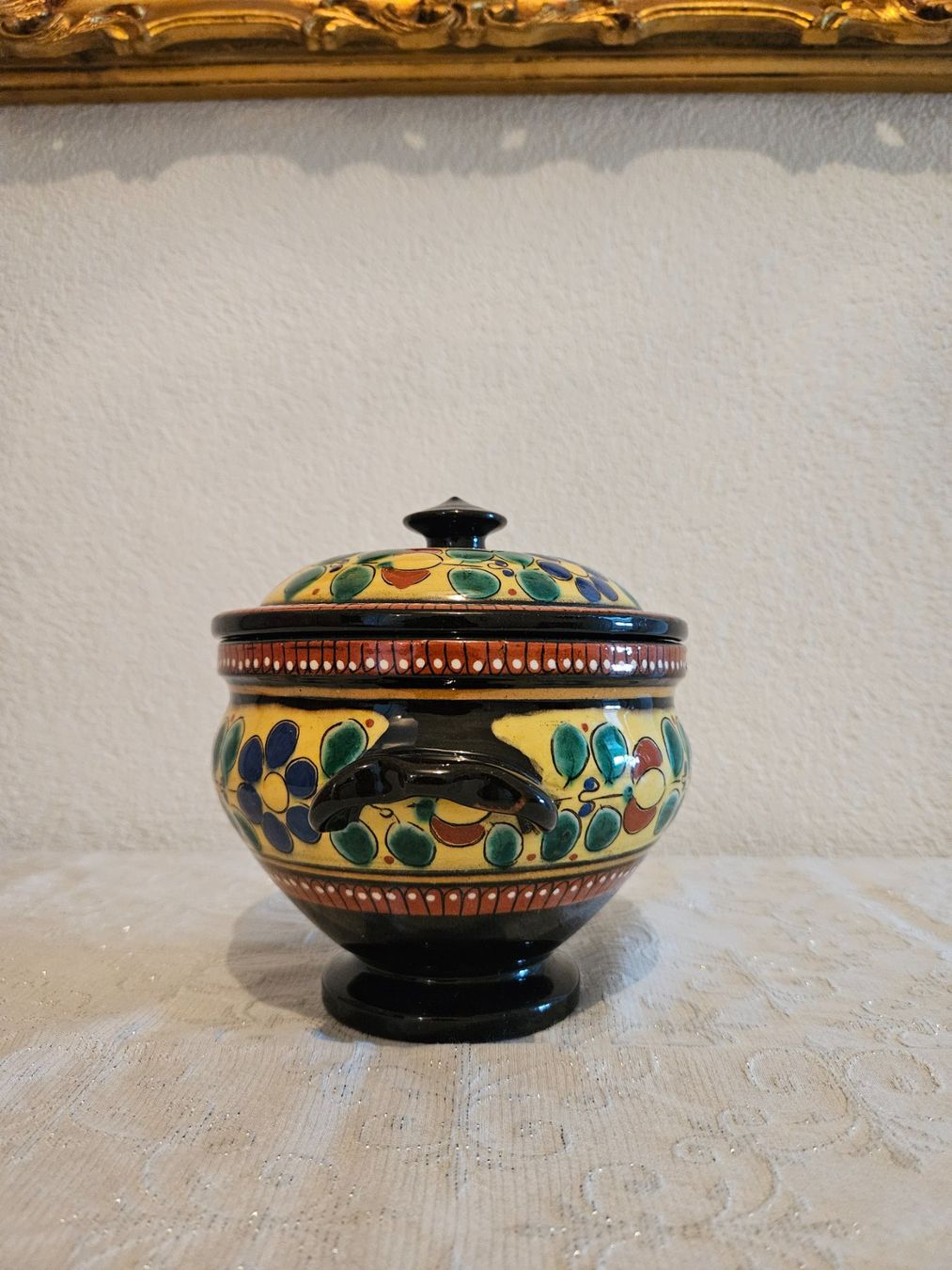 Ciotole: Heimberg - CH Tradition - Keramikdose mit Deckel, Handbemalt – Usato da Wittenbach venduto da anzo4 1