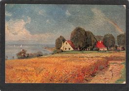 #Oelkunst - Postkarte, Im Ährenfeld v.G.M.Meinzolt