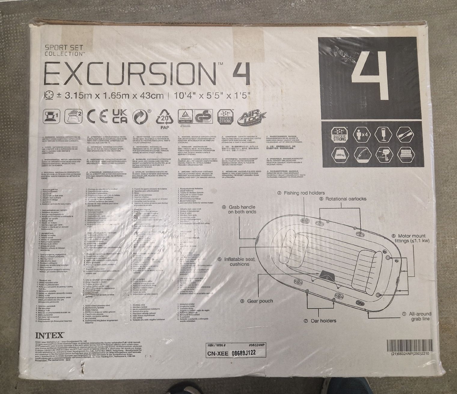 Barche: INTEX Excursion 4 Boot – Neu Verpackt – Nuovo e nell'imballaggio originale da Möhlin venduto da Lyhme94 4