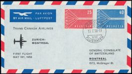 RF 58/8a, Erstflug Zürich-Montreal, SLH 120.-