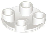 Lego 20x  Fliesen mit abgerundete Boden (2654) weiss