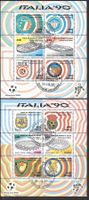 Italien Blockserie 3 - 8 Fussball WM Italien ET 24.3.1990