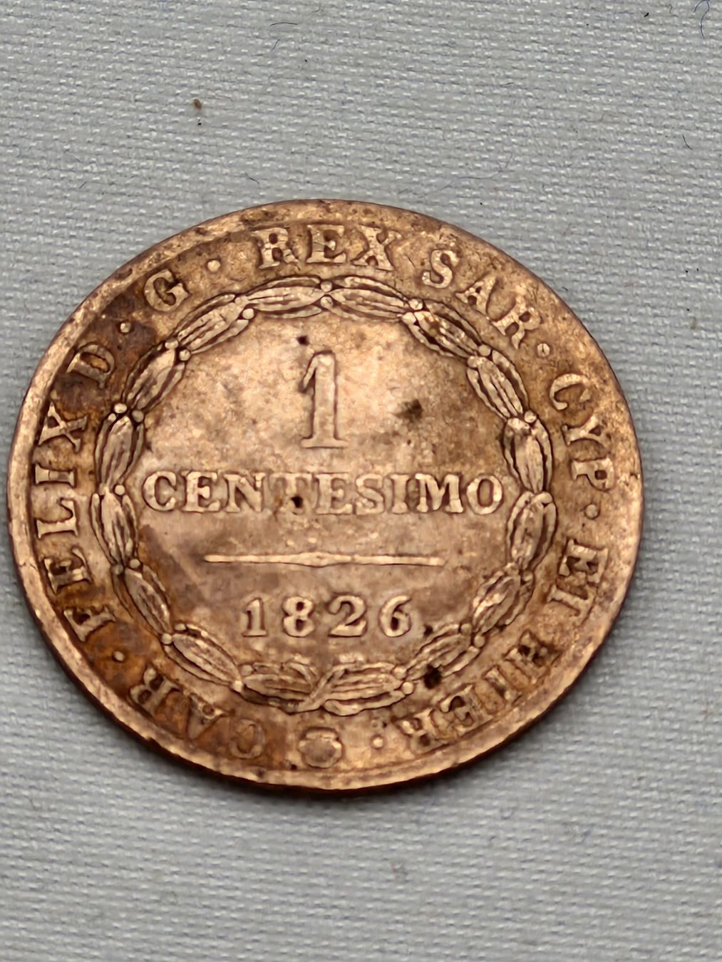 Tutti le monete: ROYAUME DE SARDAIGNE / 1 CENTESIMO 1826 – Usato da Bulle venduto da italicum