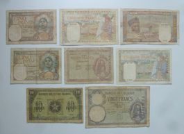 Nordafrika ++ 8 alte Banknoten + Algerien, Tunesien, Maroc