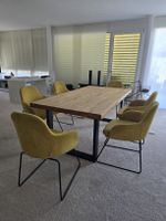 Esstisch Holz mit 6 Stühlen gelb guter Zustand