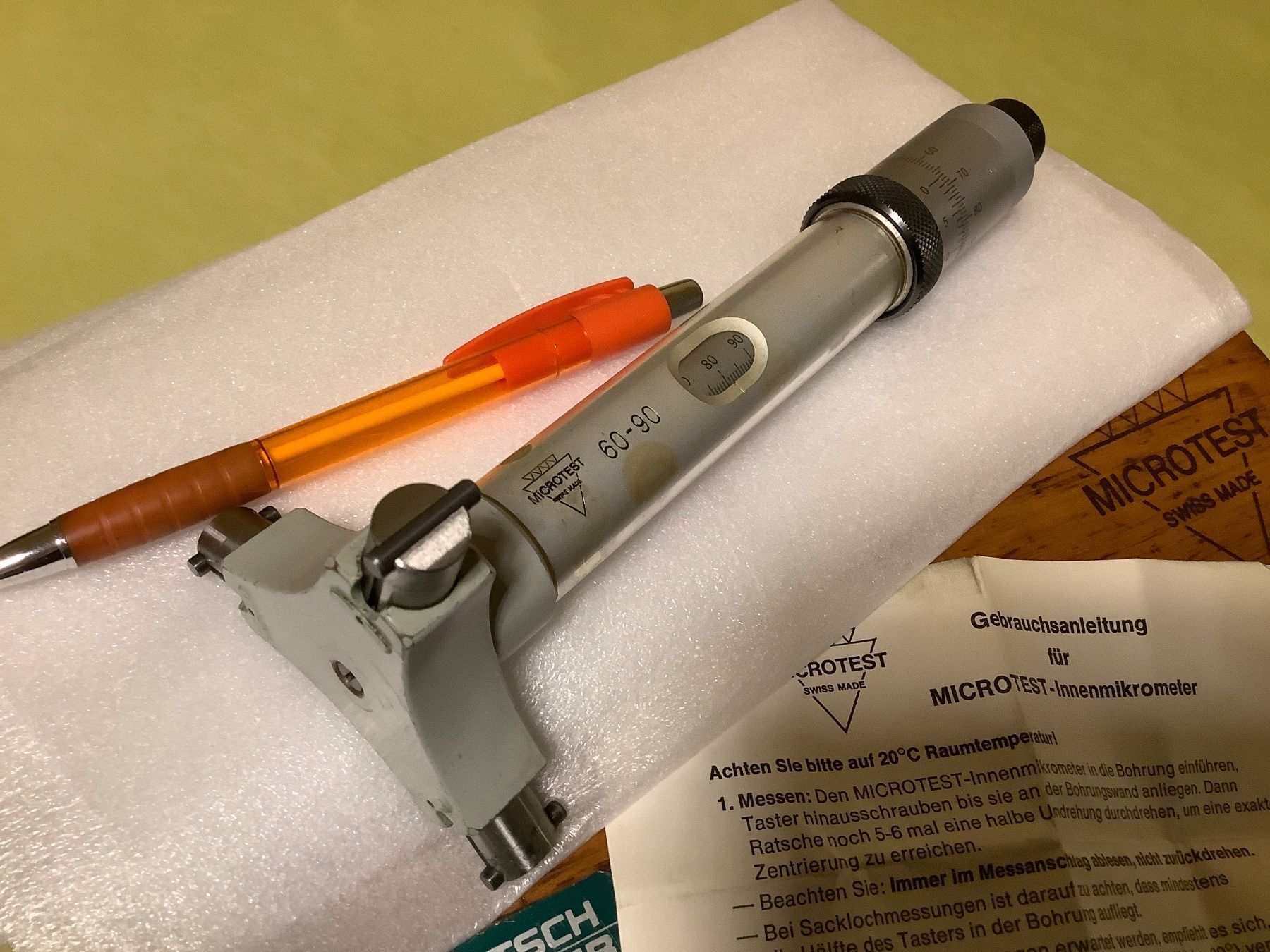 Misurare: MICROTEST Mikrometer Innenmessschraube 60-90mm, SWISS MADE – Usato da Widnau venduto da frohsinn7 2
