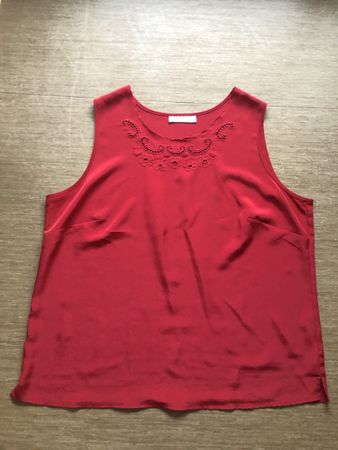 Sommerliches Vilona Top, Dunkelrot, Grösse 50, Top Zustand