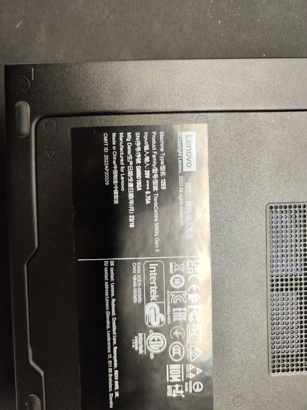 Lenovo PC: Lenovo ThinkCentre M80q Tiny - PC Compact et Performant – Usato da vionnaz venduto da Bratschi-Shop 1