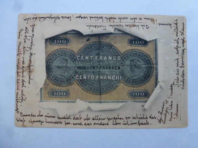 Ansichtskarten: AK Hundert Franken Ambulant 1900 – Gebraucht aus Walkringen von Casablanca777