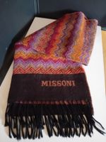 Sciarpa MISSONI Vintage 100% Lana Zig Zag Chevron Multicolor