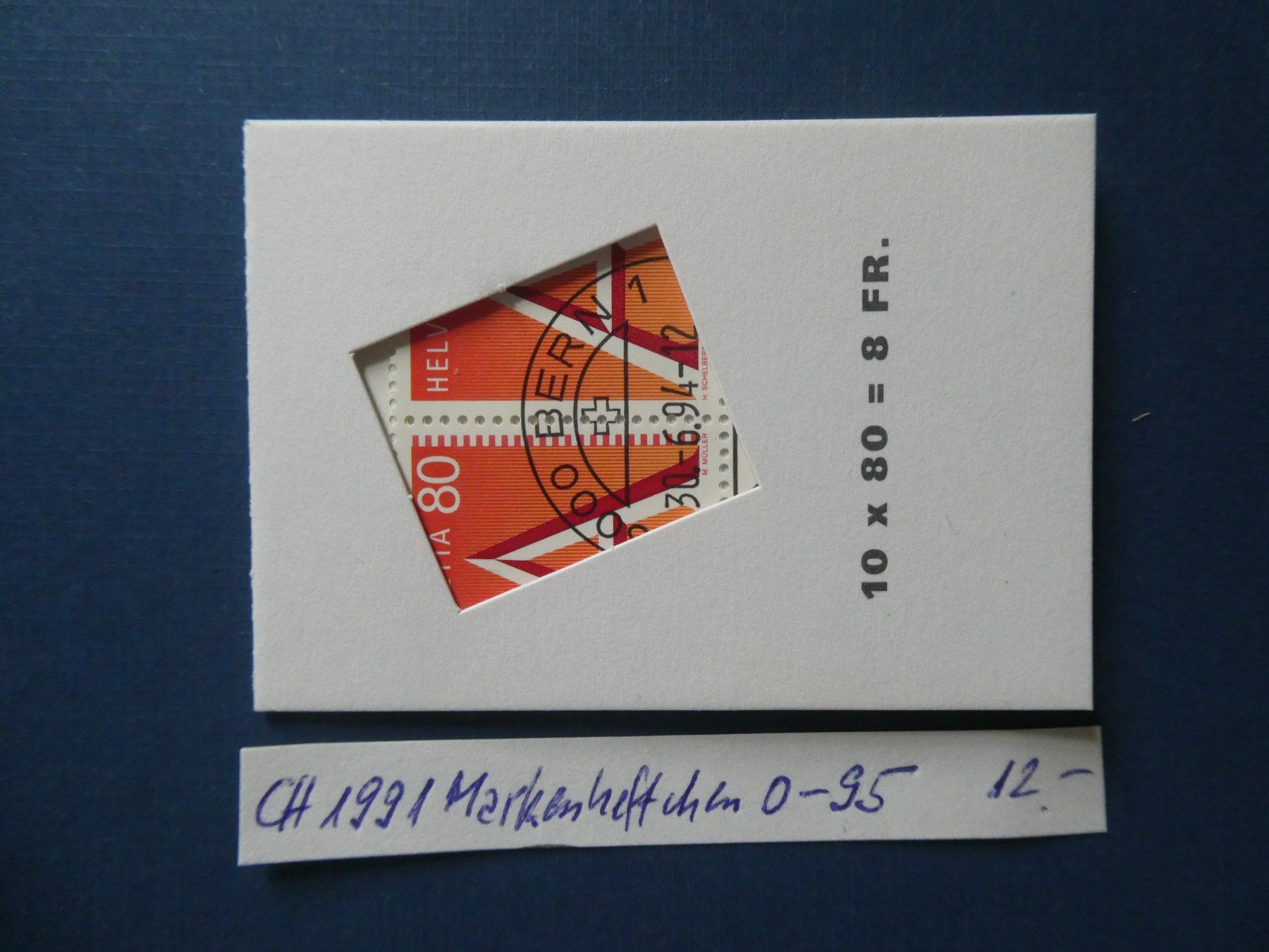 Alle Briefmarken: CH 1994 Markenheftchen Nr. 0-95 gestempelt – Gebraucht aus Lausen von Herbamare01