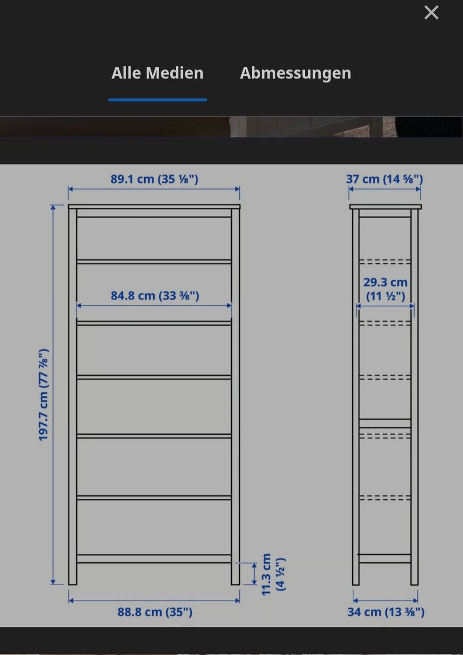 Ikea Scaffali: IKEA Regal Hemnes 90x197 – Usato da Bülach venduto da pagi_93 3