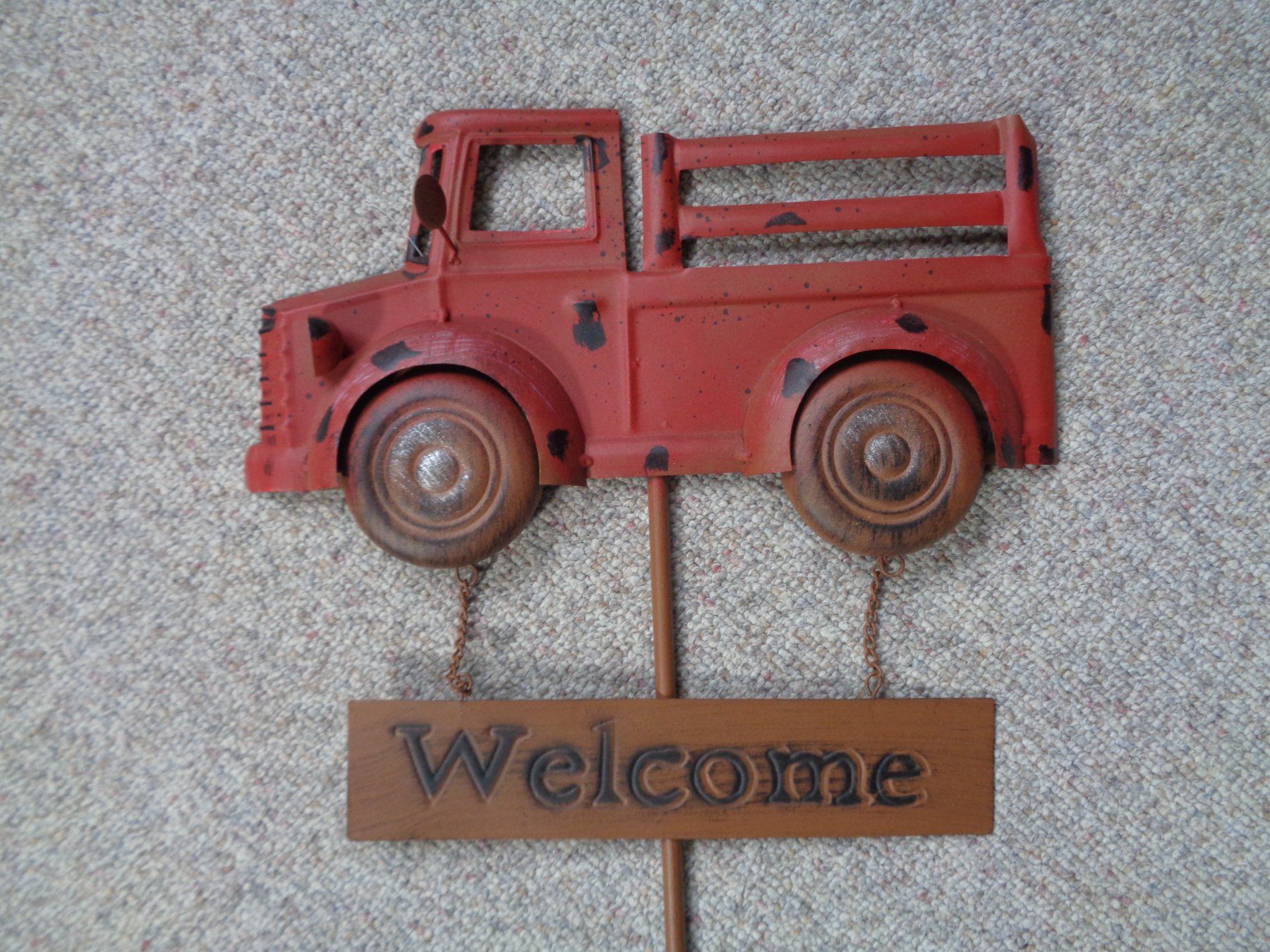 Insegne: Welcome Schild Oldtimer Pick up (60 cm) – Nuovo e nell'imballaggio originale da Langenbruck venduto da Gumsi