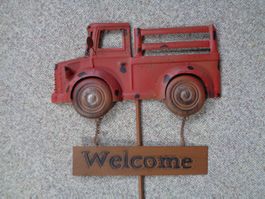 Welcome Schild Oldtimer Pick up (60 cm)