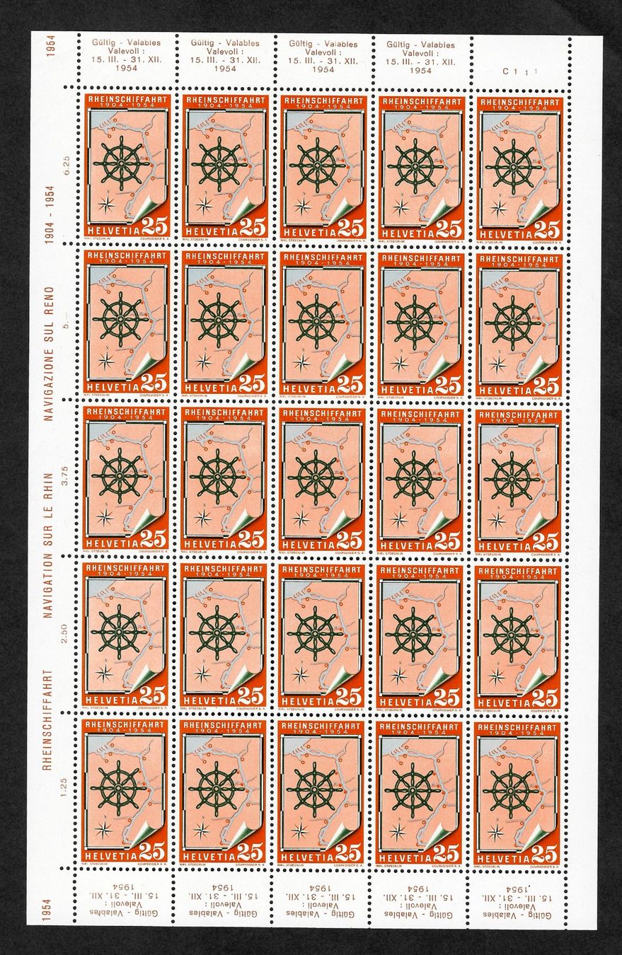 Tutti i francobolli: 1954 Bogen Satz komplett postfrisch Katalogwert über 100.- – Nuovo (secondo la descrizione) da Eggersriet venduto da stamp303 4
