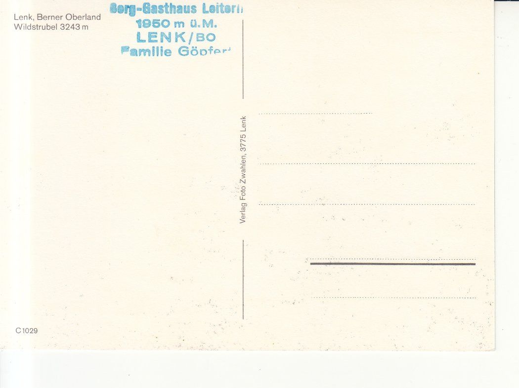 Cartoline postali: Lenk ca. 1970 – Usato da Bürglen TG venduto da StampGraf 1