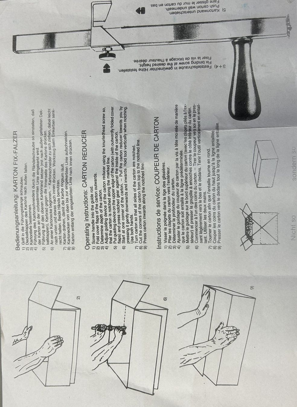Tutti gli attrezzi: Karton Fix-Falzer – Usato da Schönenbaumgarten venduto da Maven 1