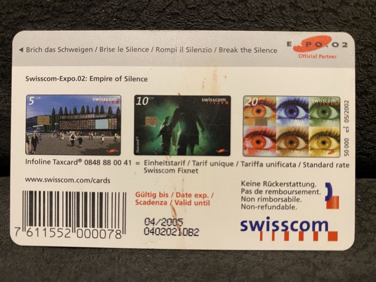 Schede telefoniche: Taxcard S1 – Usato da Lausanne venduto da babacard10 1