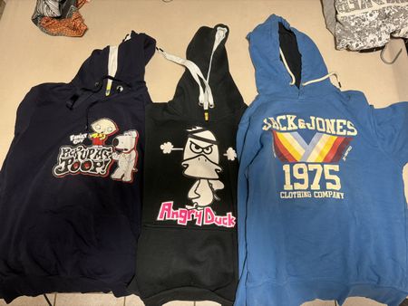 Lotto 3 felpe: Family Guy, Angry Duck, Jack&Jones 1975