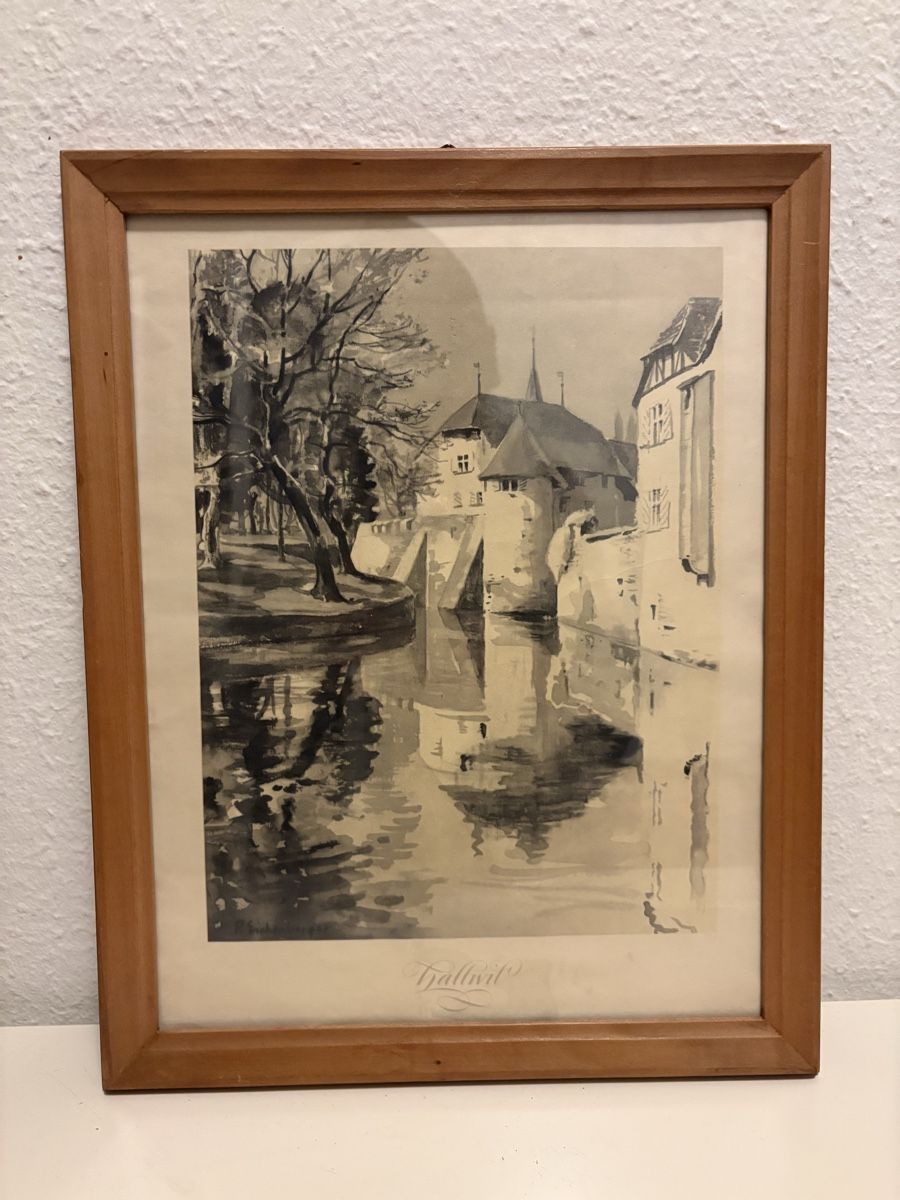 Dipinti: Vintagee Bild mit Rahmen – Usato da Berikon venduto da AntiqueMeant