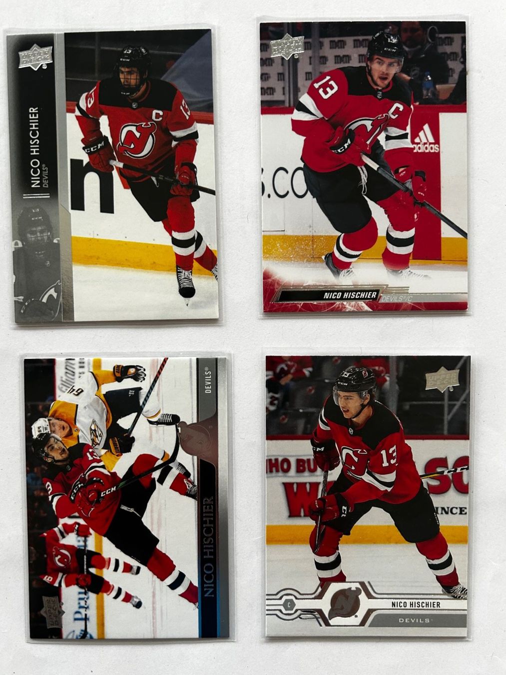 NHL Carte collezionabili: Upper Deck NHL Nico Hischier 4er-Set – Usato da Oberwil-Lieli venduto da Mhd
